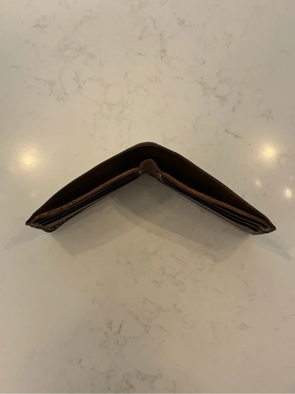 LACUESA Men’s Brown Deerskin Leather Minimalist Card Wallet
